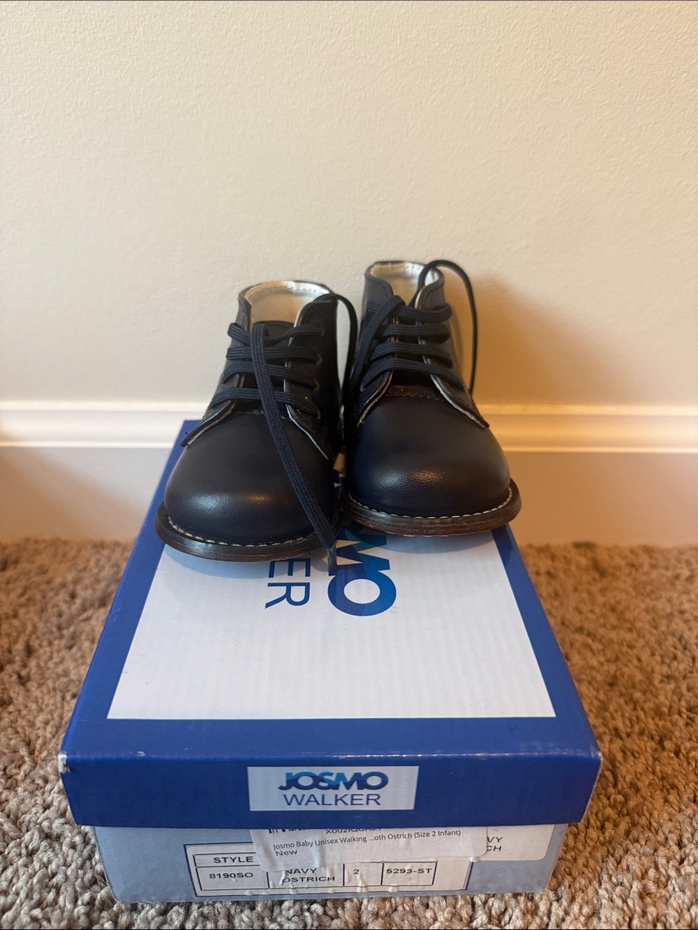 Josmo Navy Toddler Lace-Up Walker Shoes